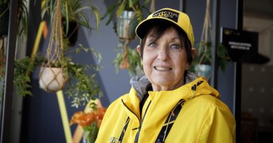 Invictus Games 2020 volunteer Sue Gibson Swalwell in the media tent at Invictus Games Park in The Hague, Netherlands. Story by Tina Langridge. Photo by Sergeant Oliver Carter.