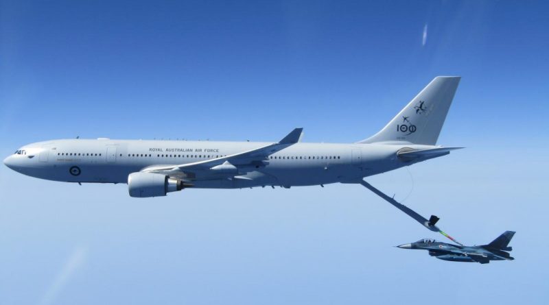 An air-to-air refuelling flight test between Royal Australian Air Force KC-30A Multi-Role Tanker Transport aircraft from No. 33 Squadron and Japan Air Self-Defense Force (JASDF or Koku-Jieitai) Mitsubishi F-2A over Japan. Story by Eamon Hamilton.