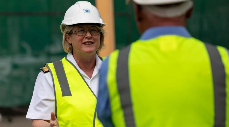 Rear Admiral Wendy Malcolm tours the Tropical Reef Shipyard in Cairns. Story by Lieutenant Yvette Goldberg. Photo by Leading Seaman Shane Cameron.