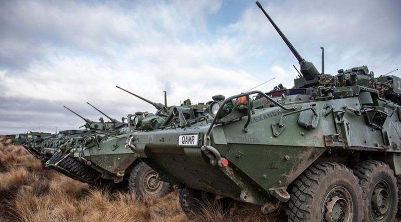 New Zealand Light Armoured Vehicles on exercise. NZDF photo.