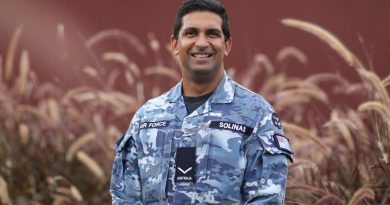 RAAF Base Amberley Firefighter, Leading Aircraftman Raymond Solinas, is proud of his family's history and service to Defence. He is one of more than 400 Aboriginal and Torres Strait Islander aviators in Air Force today. Photo by Flight Lieutenant Dion Isaac.