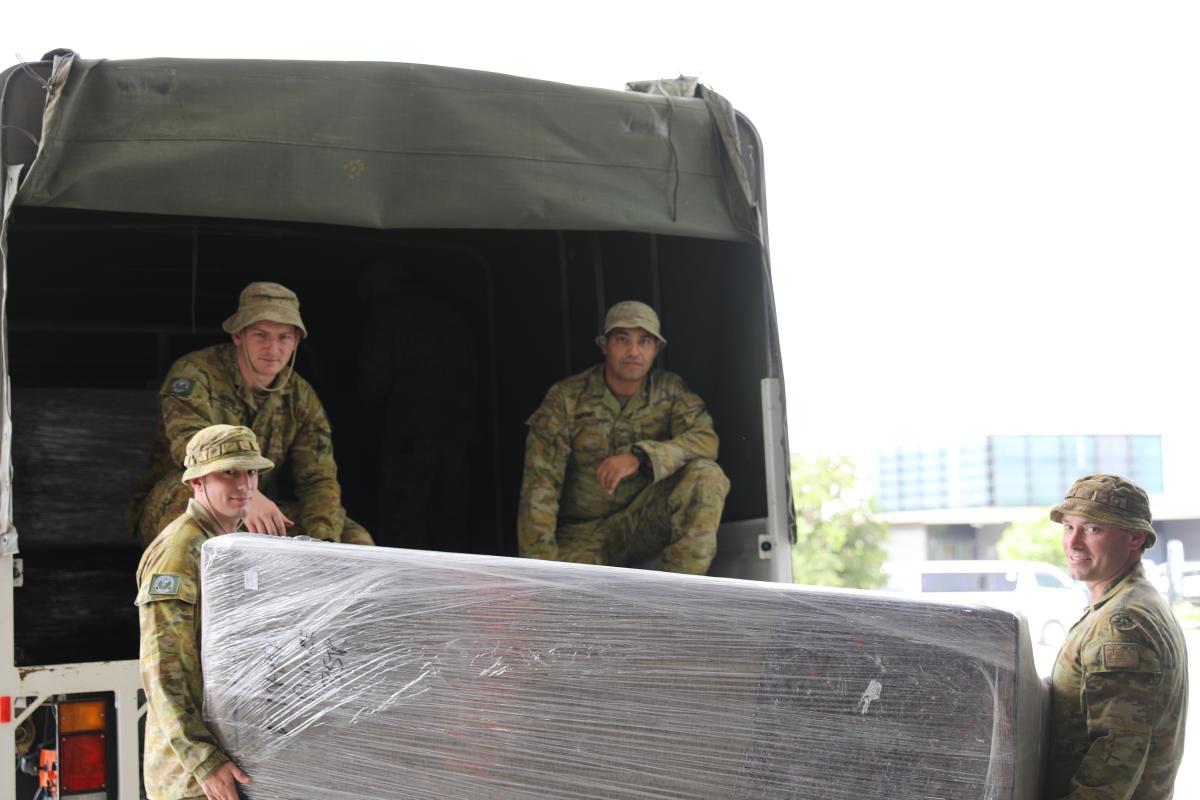 Soldiers move donated furniture for Toowoomba residents CONTACT magazine