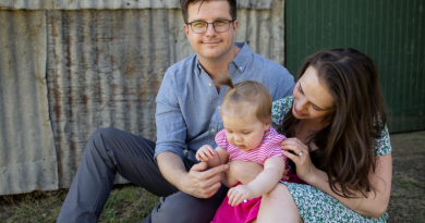 Major Josh Halloran reflects on National Families Week with his wife and daughter.