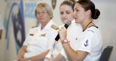 Royal New Zealand Navy 2022 Sailor of the Year Leading Hand Jemma Hokai-Mataia addressed the gathering at the Women in Maritime session held on May 12 during the Sea Power conference in Sydney.