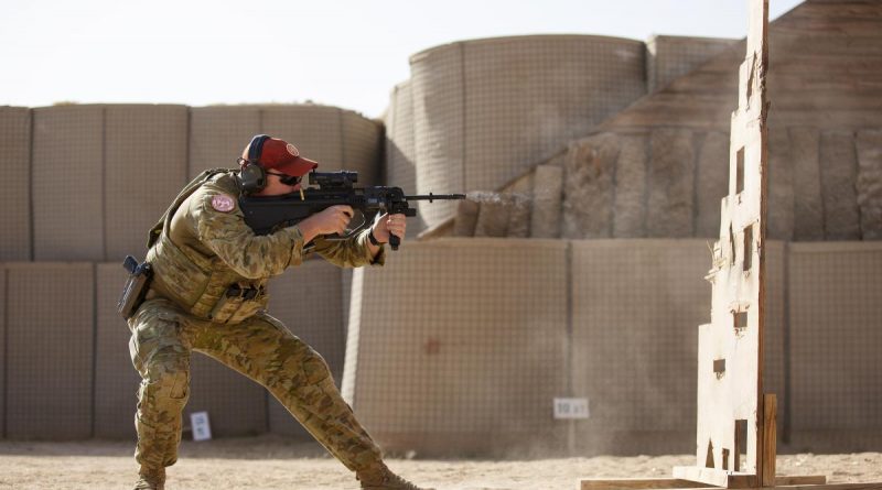Sergeant Patrick Kelly, who is deployed to the Sinai Peninsula, Egypt, on Operation Mazurka as part of the Multinational Force & Observers, practises his weapon drills at North Camp, near el-Gorah in north Sinai. Story by Petty Officer Lee-Anne Cooper.