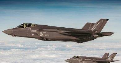 F-35A Lightning II aircraft from No. 2 Operational Conversion Unit fly over the Northern Territory during Exercise Rogue Ambush 21-1. Story by Flight Lieutenant Jessica Aldred and Flight Lieutenant Bronwyn Marchant. Photo by Leading Aircraftman Adam Abela.