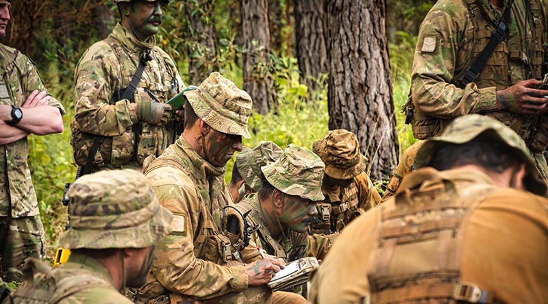 NZ Army soldiers receive instructions during Exercise Tagata’toa in New Caledonia. Photo courtesy French Armed Forces New Caledonia.