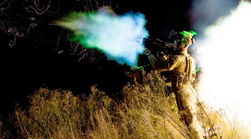An Australian Army soldier fires an 84mm M4 Carl Gustav medium direct fire support weapon during target illumination serial on the Direct Fire Support Weapons Course at the School of Infantry in Singleton. Story by Warrant Officer Class Two Max Bree. Photo by Sergeant Tristan Kennedy.