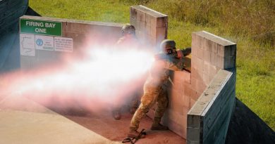 A soldier from the 2nd Cavalry Regiment fires an 84mm Carl Gustav at the Townsville field training area. Story by Trooper Zoë Shipley. Photo by Sergeant Andrew Sleeman.