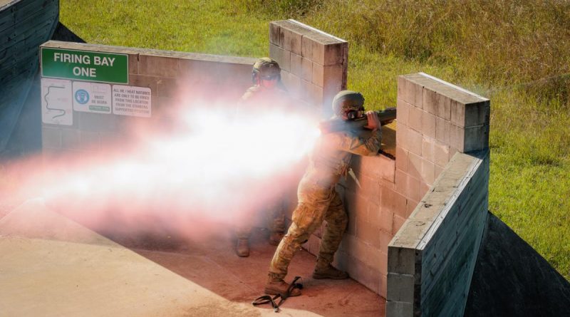 A soldier from the 2nd Cavalry Regiment fires an 84mm Carl Gustav at the Townsville field training area. Story by Trooper Zoë Shipley. Photo by Sergeant Andrew Sleeman.