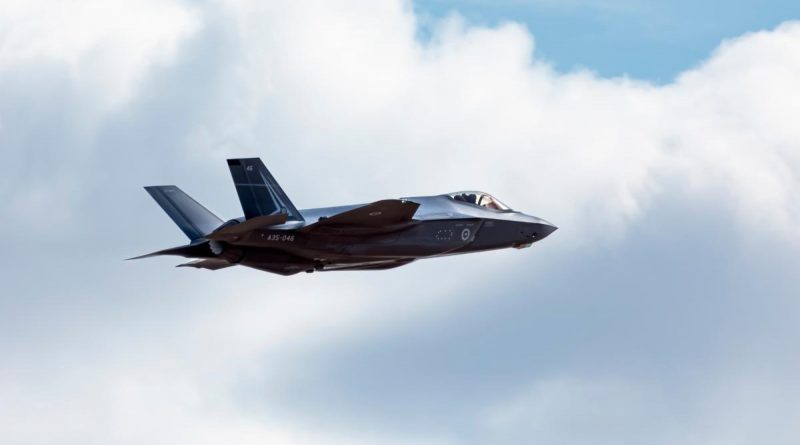 A Royal Australian Air Force F-35A Lightning ll departs from RAAF Base Tindal during Exercise Diamond Storm 2022. Story by Squadron Leader Eamon Hamilton. Photo by Leading Aircraftman Samuel Miller.