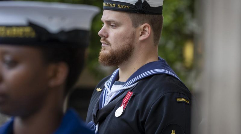 Able Seaman Zachary Duke is part of the honour guard on the stairs of St Paul's Cathedral in London during the Queen's Platinum Jubilee celebrations. Story by Lieutenant Anthony Martin. Photo by Leading Seaman Nadav Harel.