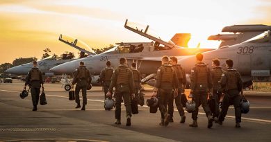 Aircrew from No. 1 and No. 6 Squadron on the flight line at RAAF Base Darwin in the Northern Territory during Exercise Diamond Storm 2022. Photo by Leading Aircraftman Sam Price.