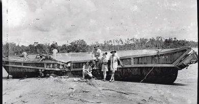 This photo of Corporal George Beardow (right) and his mates features in the George Beardow’s War in the Pacific exhibition at the Amberley Aviation Heritage Centre. 