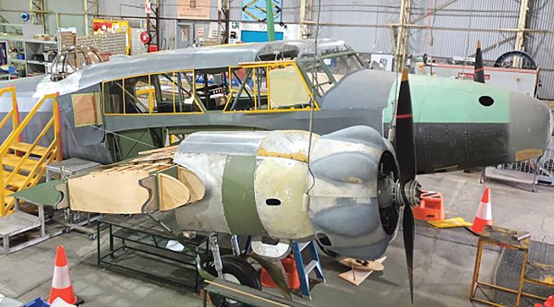 Anson W2472 undergoing restoration by History and Heritage – Air Force’s Restoration Support Section.