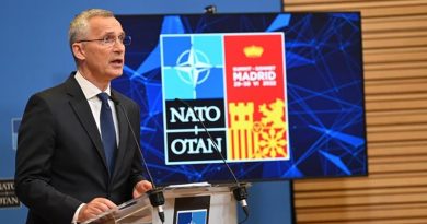 NATO Secretary General Jens Stoltenberg addresses media ahead of a NATO Summit in Brussels, 27 June 2022. NATO photo.