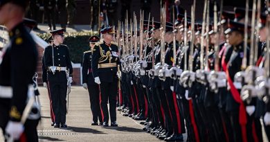 Chief of Army Lieutenant General Rick Burr inspects the Corps of Staff Cadets during the June 2022 Graduation Parade in Canberra. Photo by Corporal Sage Biderman.