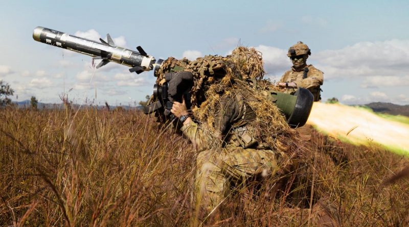 A soldier from 3 RAR fires a Javelin FGM-148 direct fire, guided weapon system during Exercise Kapyong Warrior. Story by Captain Diana Jennings. Photo by Corporal Dustin Anderson.