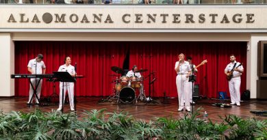 The Royal Australian Navy Band perform a rock concert at the Ala Moana Center in Honolulu, Hawaii during Rim of the Pacific (RIMPAC) 2022. Photo by Leading Seaman Daniel Goodman.