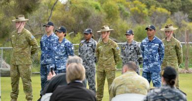 Graduates of the Indigenous Pre-Recruit Program fall in for the Graduation Ceremony held at HMAS Stirling in Western Australia. Story by Lieutenant Josephine Rider.