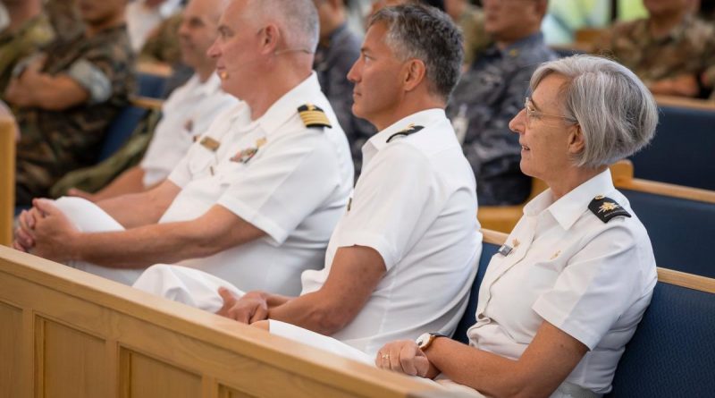 Royal Australian Navy Chaplain Catherine Wynn Jones, right, at the International Chaplaincy Symposium at Joint Base Pearl Harbor-Hickam as part of Exercise Rim of the Pacific. Story and photo by Leading Seaman Kylie Jagiello.