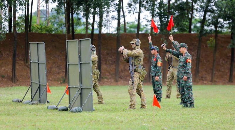 Soldiers from the Australian Army and Vietnam People's Army participate in the second Australia-Vietnam Combat Shooting Skills Exchange in Hanoi, Vietnam. Story by Major Carrie Robards. Photo supplied.