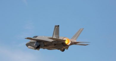 An Air Force F-35A Lightning II aircraft during Exercise Arnhem Thunder, held at RAAF Base Darwin, Northern Territory. Story by Flight Lieutenant Bronwyn Marchant. Photo by Leading Aircraftman Stewart Gould.