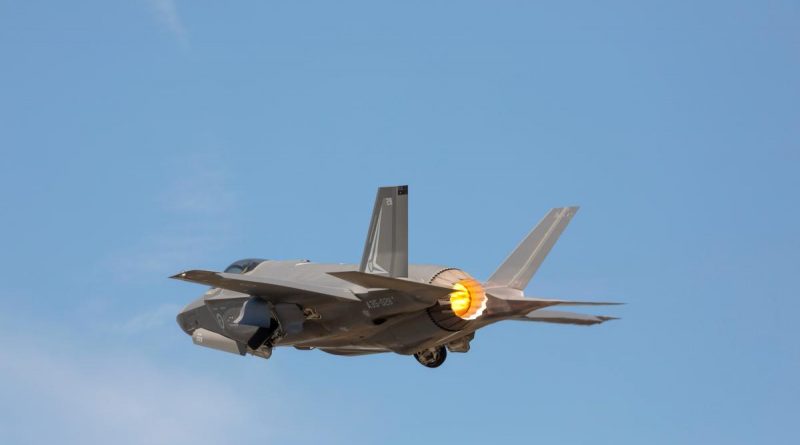 An Air Force F-35A Lightning II aircraft during Exercise Arnhem Thunder, held at RAAF Base Darwin, Northern Territory. Story by Flight Lieutenant Bronwyn Marchant. Photo by Leading Aircraftman Stewart Gould.