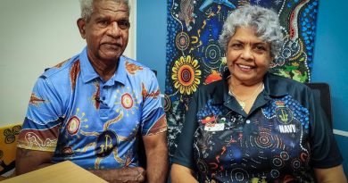 Former sailors Uncle Phillip Bowie and Aunty Fran Visini have rejoined the Navy in new mentoring roles. Story by Corporal Melina Young. Photo by Lieutenant Commander Christoper Thornton.