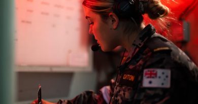 Able Seaman Chelsea Clayton works on the bridge of HMAS Warramunga during Exercise Rim of the Pacific (RIMPAC) 2022. Story by Lieutenant Max Logan. Photo by Leading Seaman Daniel Goodman.