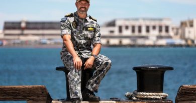 Exercise Rim of the Pacific (RIMPAC) 2022 coordinator Lieutenant Commander James Dobson on the wharf at Pearl Harbour in Hawaii. Story by Lieutenant Max Logan. Photo by Leading Seaman Daniel Goodman.