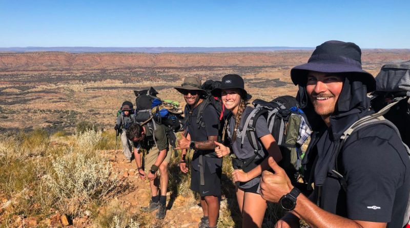 From left, Privates Kenneth Tucker, Peter Collins, Patrick Collier, Jessica Dargan and Patrick Rankine during an adventure training activity in the Northern Territory. Story by Corporal Jacob Joseph. Photo: Captain James MacLean.