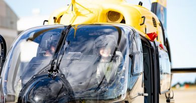 Chau Giang Phan prepares to depart for a flight in an EC-135 aircraft at HMAS Albatross. Story b y Lieutenant Commander Karen Dwyer. Photo by Leading Seaman Ryan Tascas.