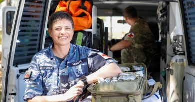 Royal Australian Air Force Corporal Simone Menzel, a medical technician from No. 2 Expeditionary Health Squadron, at RAAF Base Darwin during Exercise Pitch Black 2022. Story by Flight Lieutenant Jessica Winnall. Photo by Corporal Kylie Gibson.