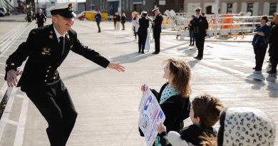 Family and friends welcome home their loved ones on board HMAS Canberra as the ship returns to Fleet Base East following a regional presence deployment. Story by Lieutenant Nancy Cotton. Photo by Able Seaman Callum Davis.