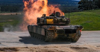 A M1A1 Abrams main battle tank engages a target during the Coral-Balmoral Cup 2022 at the Puckapunyal Military Area, Victoria. Story by Corporal Jacob Joseph. Photo by Private Michael Currie.