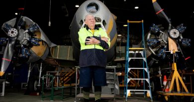 91-year-old Mr Derek Olley volunteers in the Restoration Support Section of Air Force’s History and Heritage Branch. Story by Flight Lieutenant Karyn Markwell. Photo by Leading Aircraftwoman Kate Czerny.