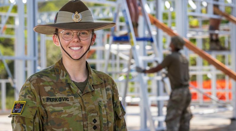 Captain Lara Perkovic on-site during Exercise Puk Puk at Goldie River Training Depot in Papua New Guinea. Story by Major Jesse Robilliard. Photo by Sergeant Nunu Campos.