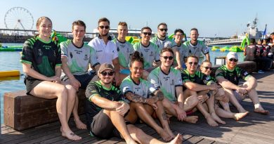 HMAS Hobart crew participate in the Kakadu Ninja Challenge Cup competition at the Darwin Waterfront Precinct during Exercise Kakadu 2022. Story by Lieutenant (junior grade) Mohammad Issa (US Navy). Photo by Leading Seaman Jarryd Capper.