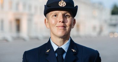 Royal Australian Air Force firefighter Leading Aircraftwoman Carla Russell at Wellington Barracks, London. Story by Lieutenant Anthony Martin. Photo: byCorporal John Solomon.