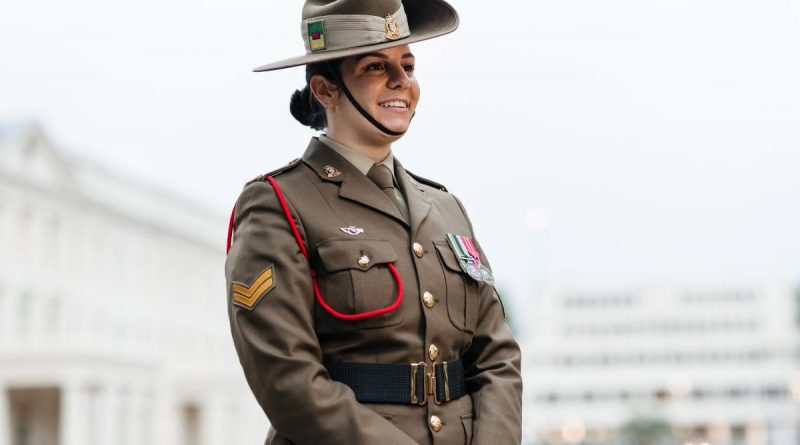 Corporal Dominique Lopreti from the Army School of Ordinance at Wellington Barracks, London. Story by Lieutenant Anthony Martin. Photo by Corporal John Solomon.