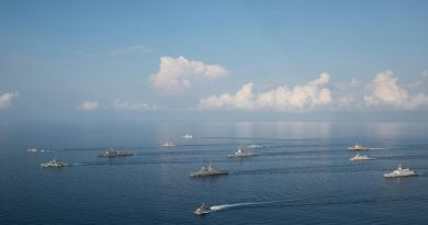 Ships participating in Exercise Kakadu 2022 sail in formation during a photo exercise off the coast of Darwin. Story by Commander Emily Curtis and Lieutenant Commander Andrew Herring. Photo by Leading Seaman Tara Morrison.