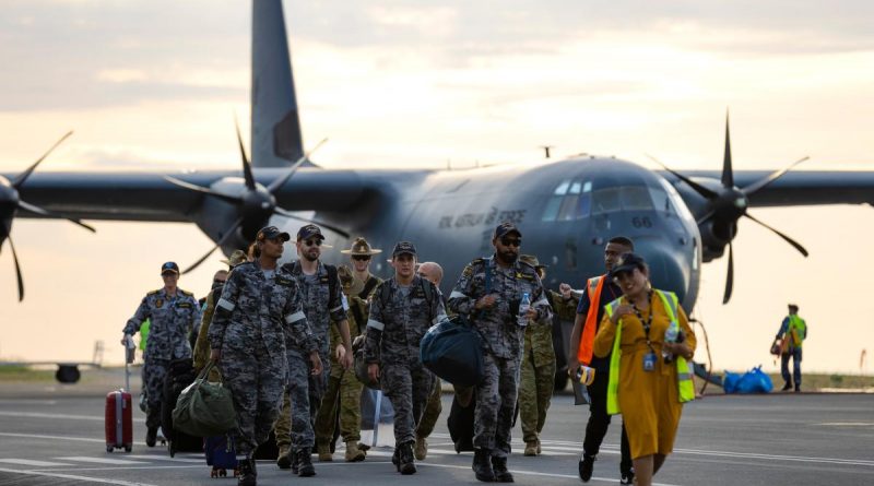 ADF personnel arrive at President Nicolau Lobato International Airport in Dili, Timor-Leste, for Indo-Pacific Endeavour 2022. Story by Flight Lieutenant Courtney Jay. Photo by Corporal Brandon Grey.