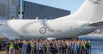 No. 11 Squadron and Airbus maintenance teams celebrate the 100th completed servicing of the P-8A Poseidon platform at RAAF Base Edinburgh, South Australia. Story by Flight Lieutenant Claire Burnet. Photo by Leading Aircraftman Sam Price.