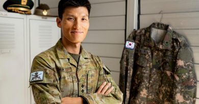 Captain Sung Huh from the 3rd Brigade at Lavarack Barracks, Townsville. Story by Captain Diana Jennings. Photo by Bombardier Guy Sadler.