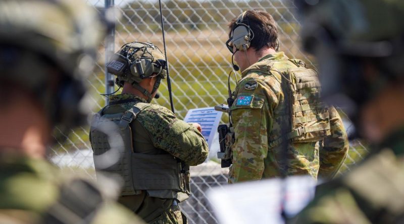 Philippine Air Force members work with RAAF Combat Controllers from 4 Squadron during Close Air Support training activities at Salt Ash Air Weapons Range near RAAF Base Williamtown, NSW. Story by Flight Sergeant Josa Kohler. Photo by Corporal Craig Barrett.