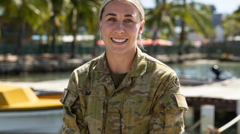 Private Lauren Dam deployed on Exercise Coastwatchers to support small boats familiarisation training with members of the Royal Solomon Islands Police Force. Story by Lieutenant Geoff Long. Photo by Leading Seaman Jarrod Mulvihill.