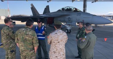 Members of the Service Attachés and Advisers Group tour RAAF Base Amberley in Brisbane as part of their engagement program. Story by Kristi Cheng.