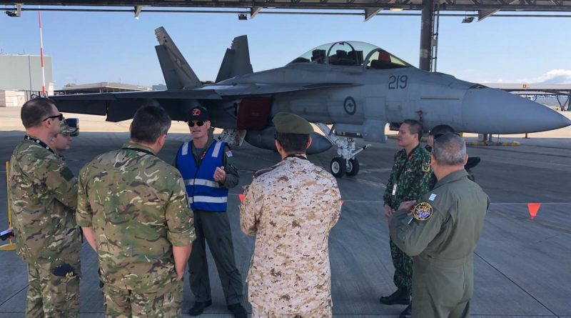 Members of the Service Attachés and Advisers Group tour RAAF Base Amberley in Brisbane as part of their engagement program. Story by Kristi Cheng.