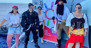 Led by the mutinous Captain Blackbeard, HMAS Perth crew show their pirate spirit to raise money for the Pirate Ship Foundation and childhood brain cancer research.